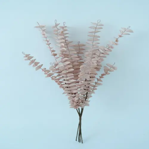 Ramo con hojas mini de latex rosa de 30x30x50cm