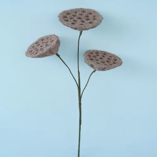 Vara con flor de loto de latex rosa de 20x20x63cm