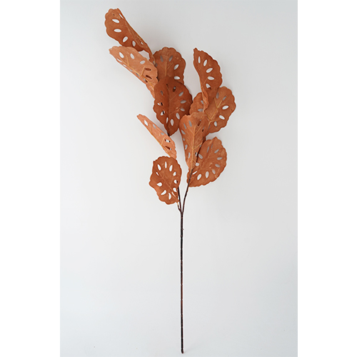 Vara de hoja calada de latex naranja de 20x20x100cm