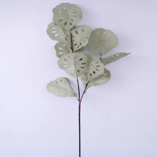 Vara de hoja calada de latex verde de 20x20x100cm
