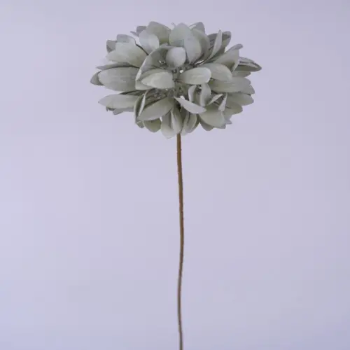 Vara con hojas de latex verde menta de 15x15x65cm