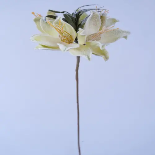 Vara con flor de latex amarillo con verde de 15x15x70cm