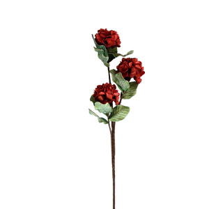 Vara con 3 flores desérticas rosas con hojas de 86cm