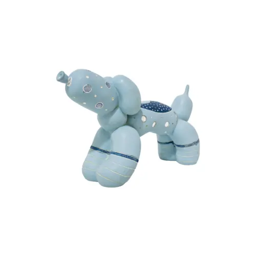 Perro globo de poliresina azul caramelo de 18.5×7.5x17cm
