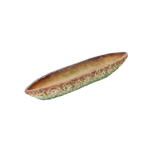 Maceta ovalada de cemento de 37x10x5cm