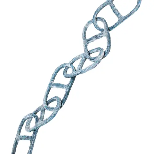 Cadenas de poliresina azul de 16x16x150cm