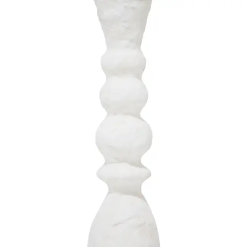 Candelabro de madera blanco terminado yeso de 8×6.5x30cm