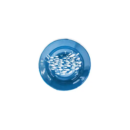Plato de peltre azul con peces de 16.5×16.5×2.5cm