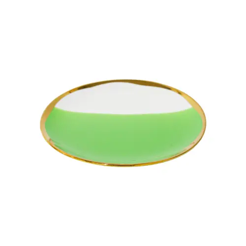 Plato de porcelana verde