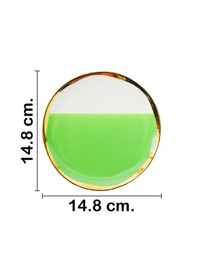 Plato de porcelana verde - Image 2