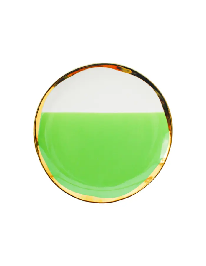Plato de porcelana verde - Image 3