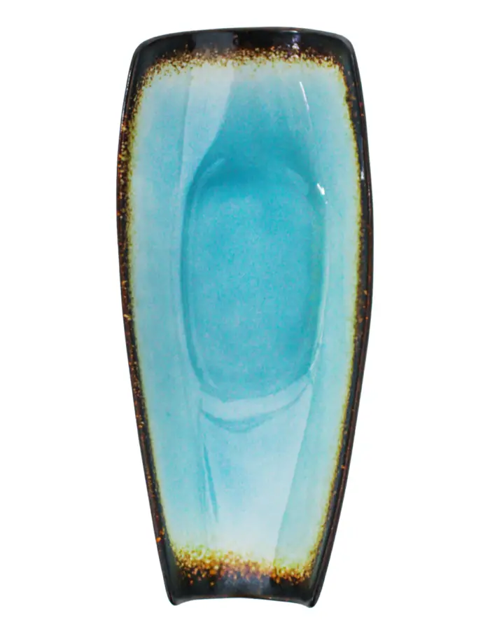 Tazon hondo de porcelana azul con café de 10x21.8x8.2cm - Image 4