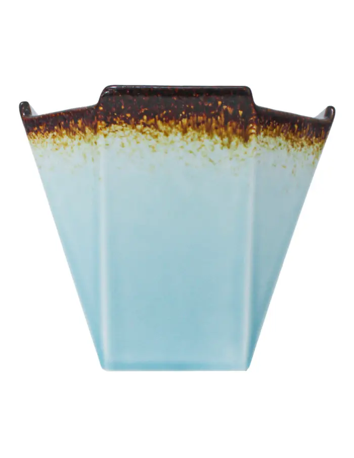 Vaso de porcelana azul con café de 15.2x15.2x12.9cm - Image 3