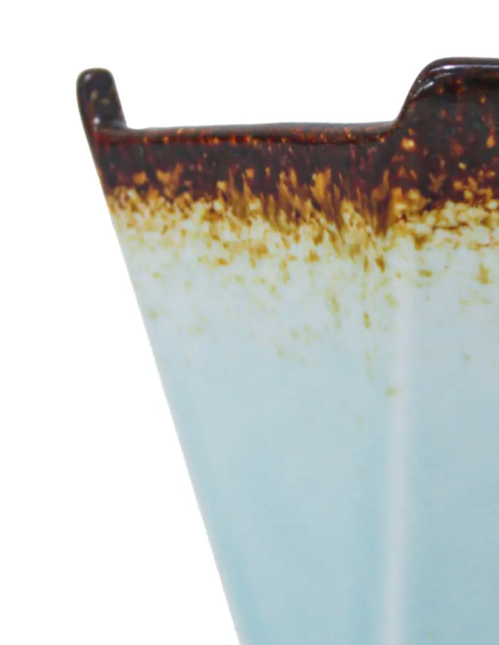 Vaso de porcelana azul con café de 15.2x15.2x12.9cm - Image 4