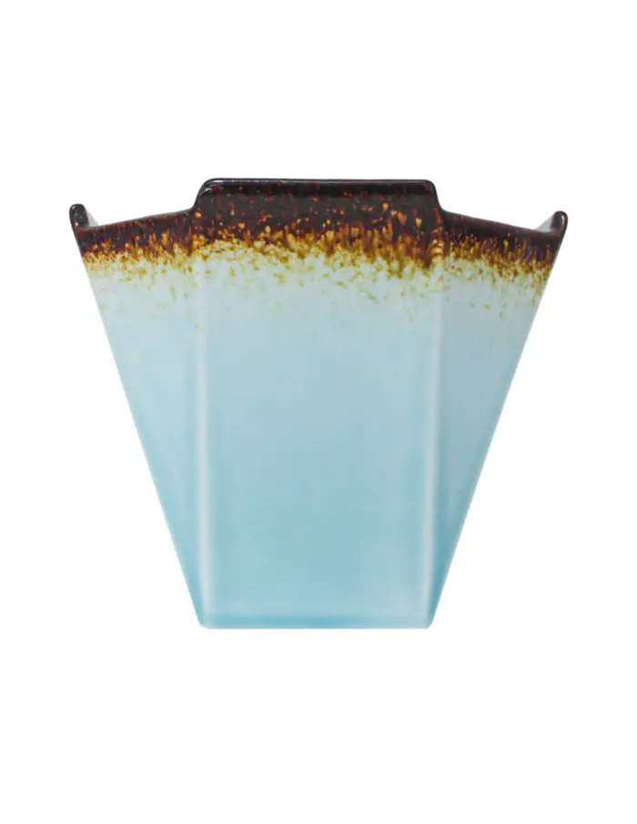 Vaso de porcelana azul con café de 12x12x10.4cm - Image 3