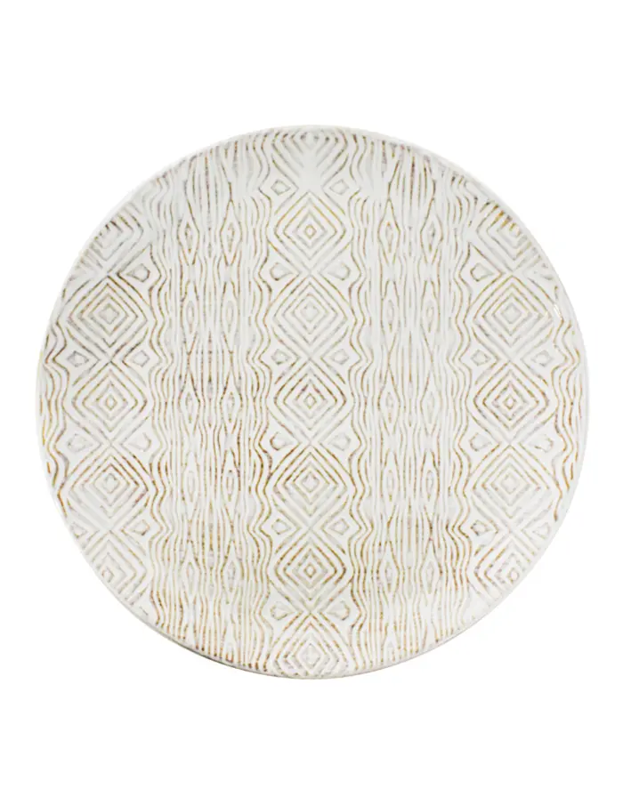 Plato de porcelana blanca diseño café de 30.5x30.5x2.8cm - Image 4