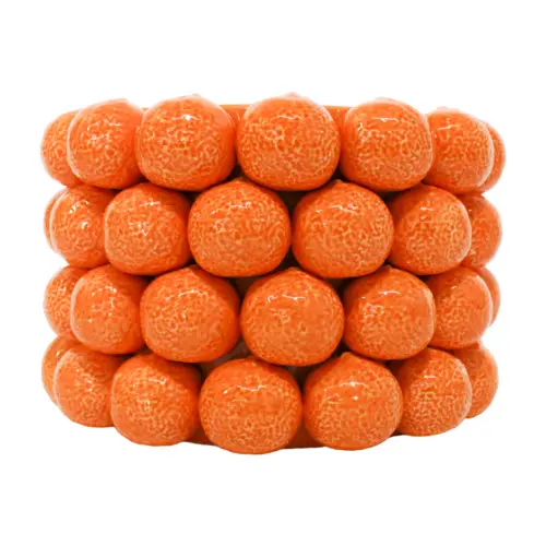 Maceta de ceramica diseño mandarinas de 22×14.2cm