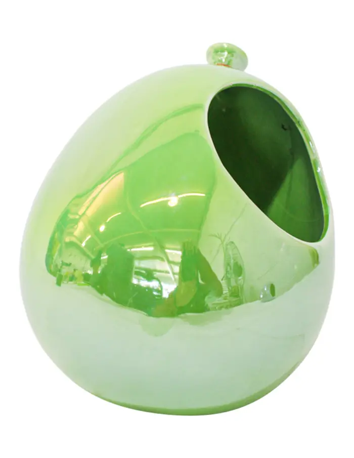 Florero de ceramica diseño globo verde de 15.7x15.1x17.9cm - Image 3