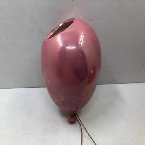 Florero de ceramica diseño globo rosa de 20×14.8x11cm