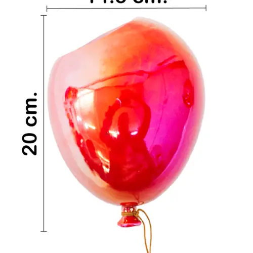 Florero de ceramica dieño globo rojo de 20×14.8x11cm