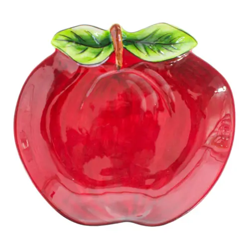 Plato diseñó manzana roja de 23.5×21.5×2.8cm