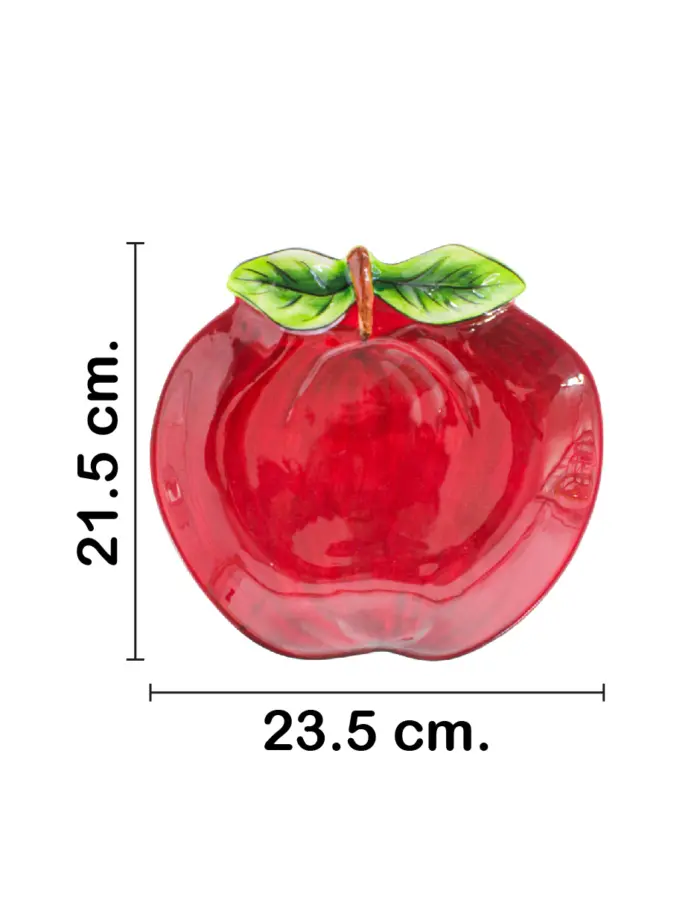 Plato diseñó manzana roja de 23.5x21.5x2.8cm - Image 2