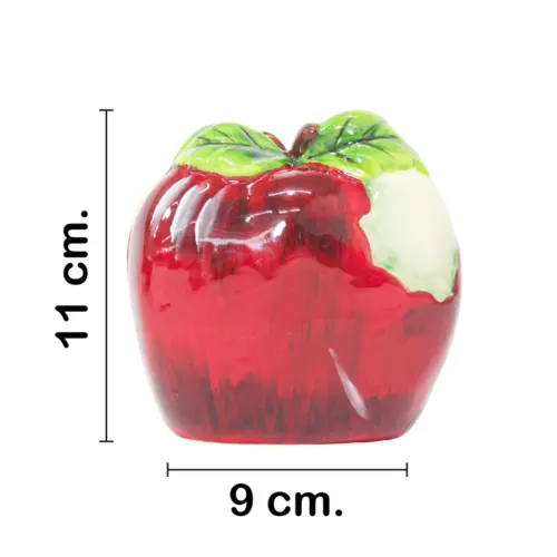 Servilletero diseñó manzana roja de 11x9x11cm