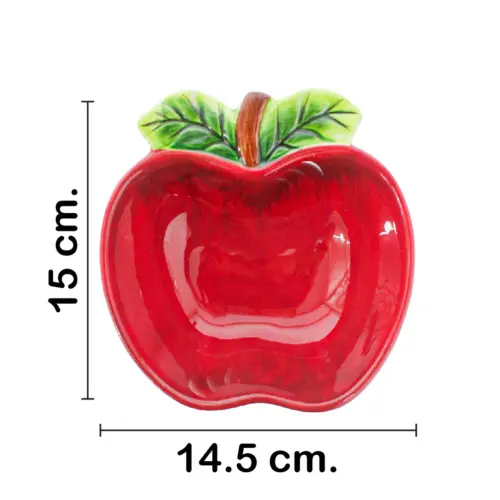 Bowl diseño manzana roja de 15×14.5×6.3cm