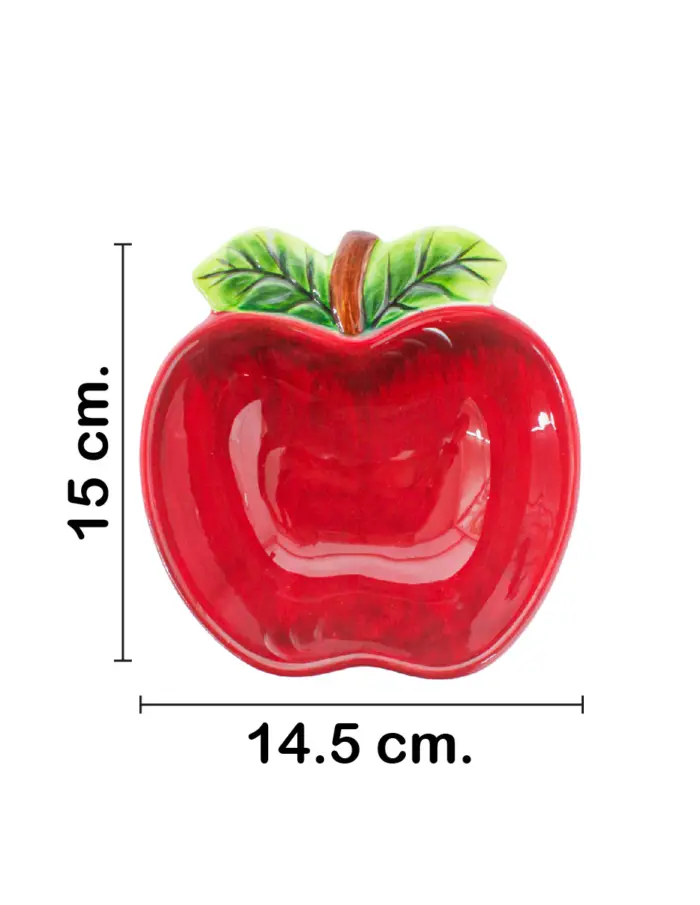 Bowl diseño manzana roja de 15x14.5x6.3cm - Image 2