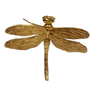 Libélula dorada de resina de 5.5 cm