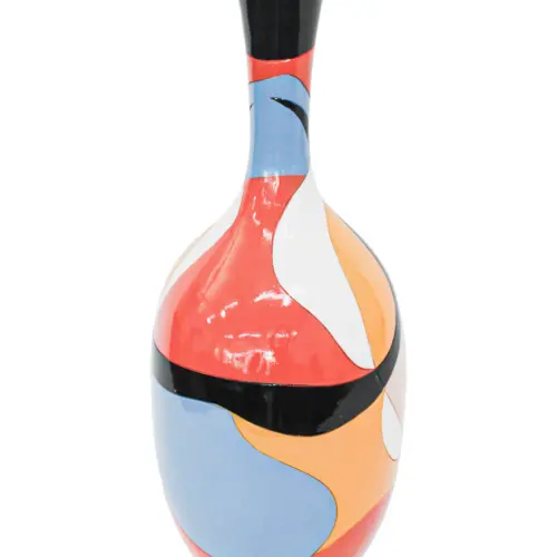 Jarró de poliresina multicolor de 25x25x66cm