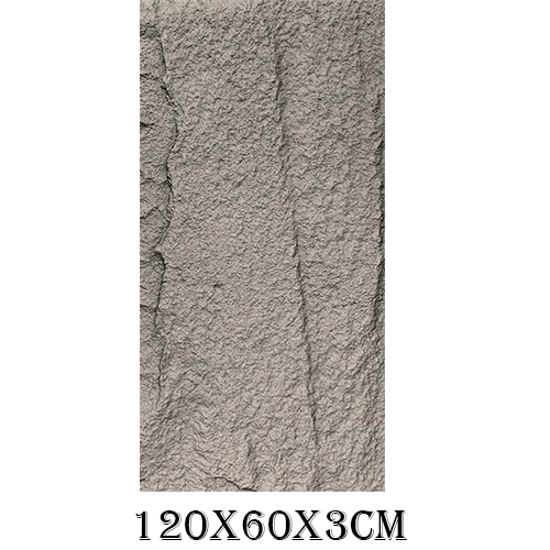 Recubrimiento de pared diseño roca gris de 120x60x3cm
