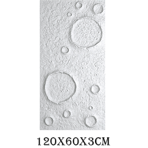 Recubrimiento diseñó cráter de luna blanco de 120x60x3cm