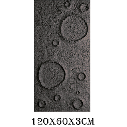 Recubrimiento diseñó cráter de luna cafe de 120x60x3cm