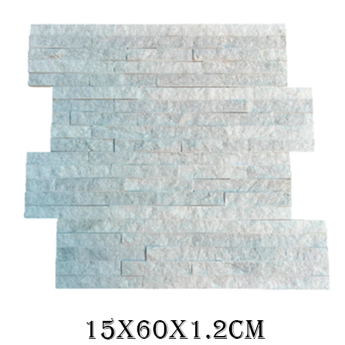 Recubrimiento diseñó piedra blanco de 15x60x1.2cm