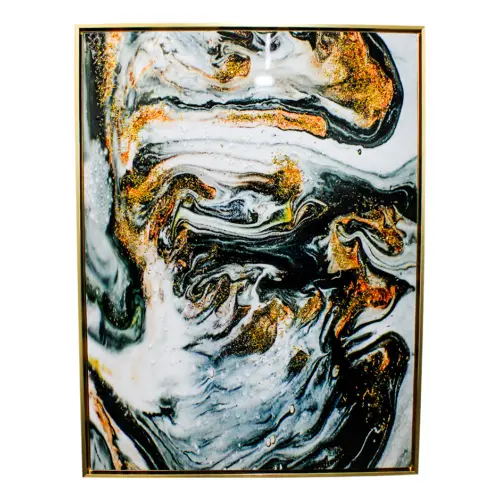 Cuadro diseño pintura rupestre con piedras de 63x83x3.5cm