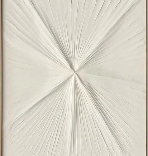 Cuadro beige con diseño de estrellas de 80x100x4.5cm