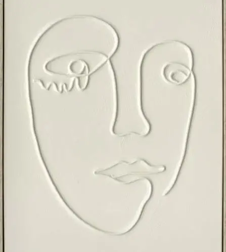 Cuadro de arte diseño rostro beige de 60x80x4.5cm