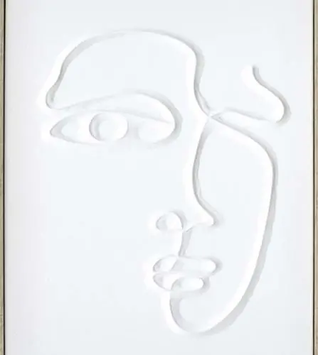 Cuadro de arte diseño rostro blanco de 60x80x4.5cm