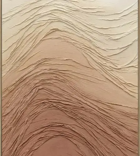 Cuadro de arte café con líneas de 90x120x4.5cm