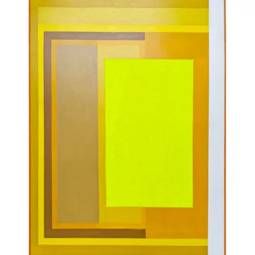 Cuadro diseños rectángulos amarillos claros y obscuros de 90x120cm