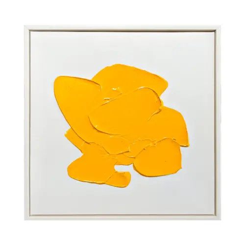 Cuadro diseño pintura amarillo de 30x30cm