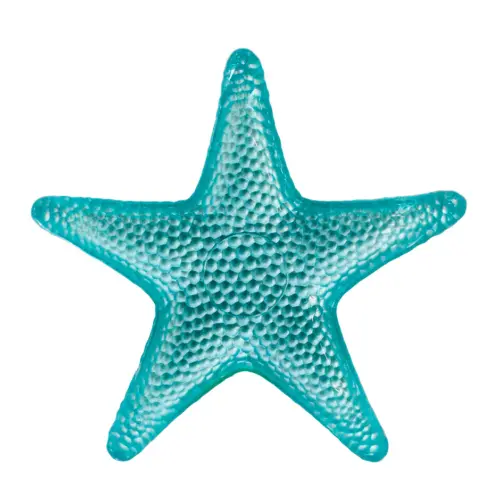Estrella de mar de vidrio turquesa de 21cm