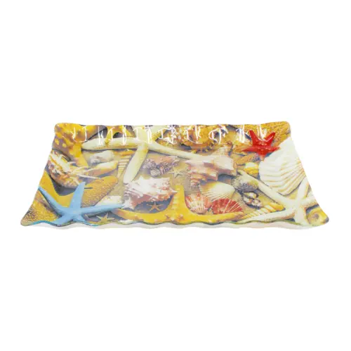 Plato de vidrio rectangular