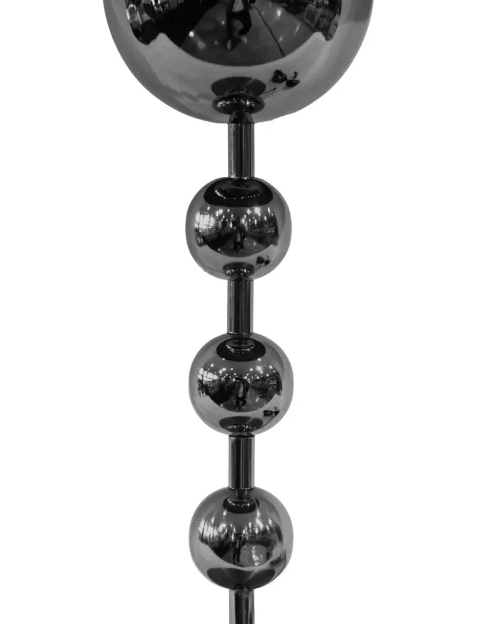 Lámpara de mesa de metal diseño cúpula negra de 31x31x52cm - Image 3