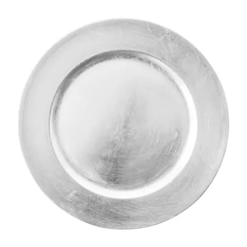 Plato de presentación de plástico plata de 33cm