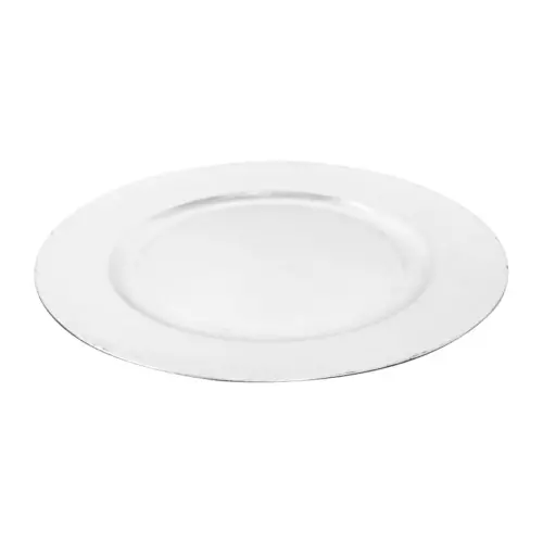 Plato de presentación de plástico plata de 33cm