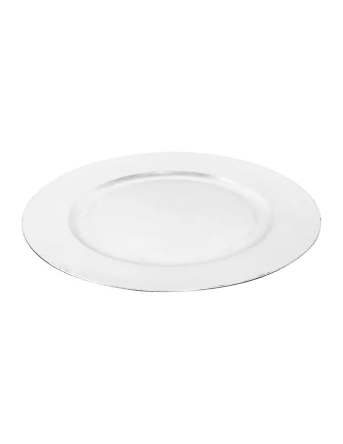 Plato de presentación de plástico plata de 33cm - Image 2