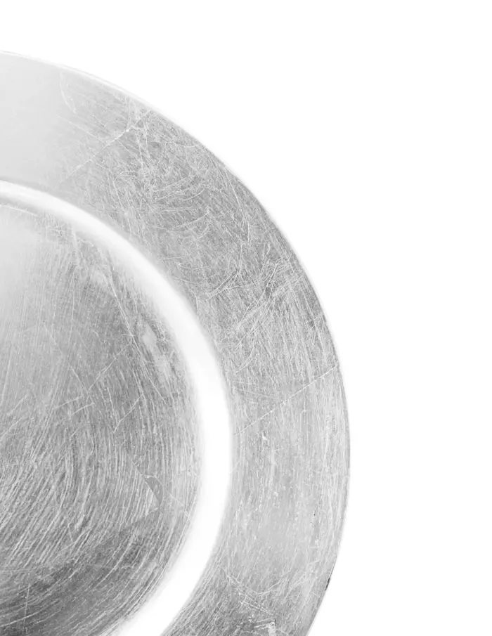 Plato de presentación de plástico plata de 33cm - Image 3