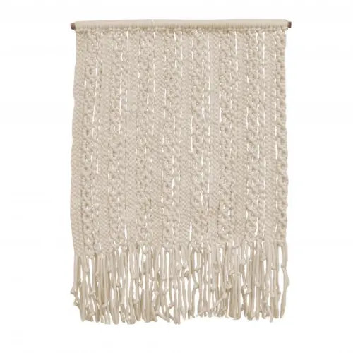 Colgante natural diseño trenzado de lana de 60X90cm